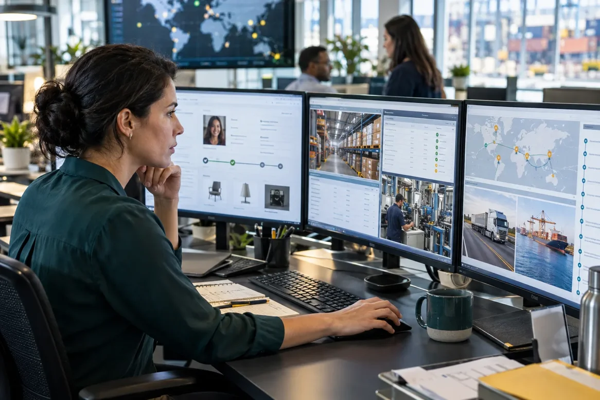enterprise team connecting operational information with a decision.