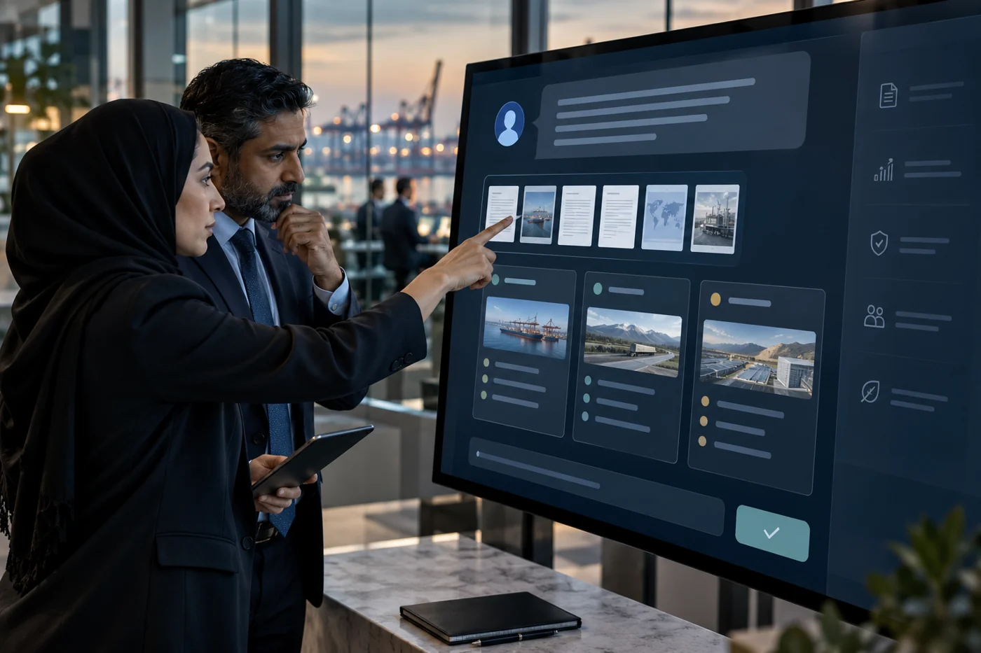 Practitioners examine the evidence behind an AI-assisted decision.
