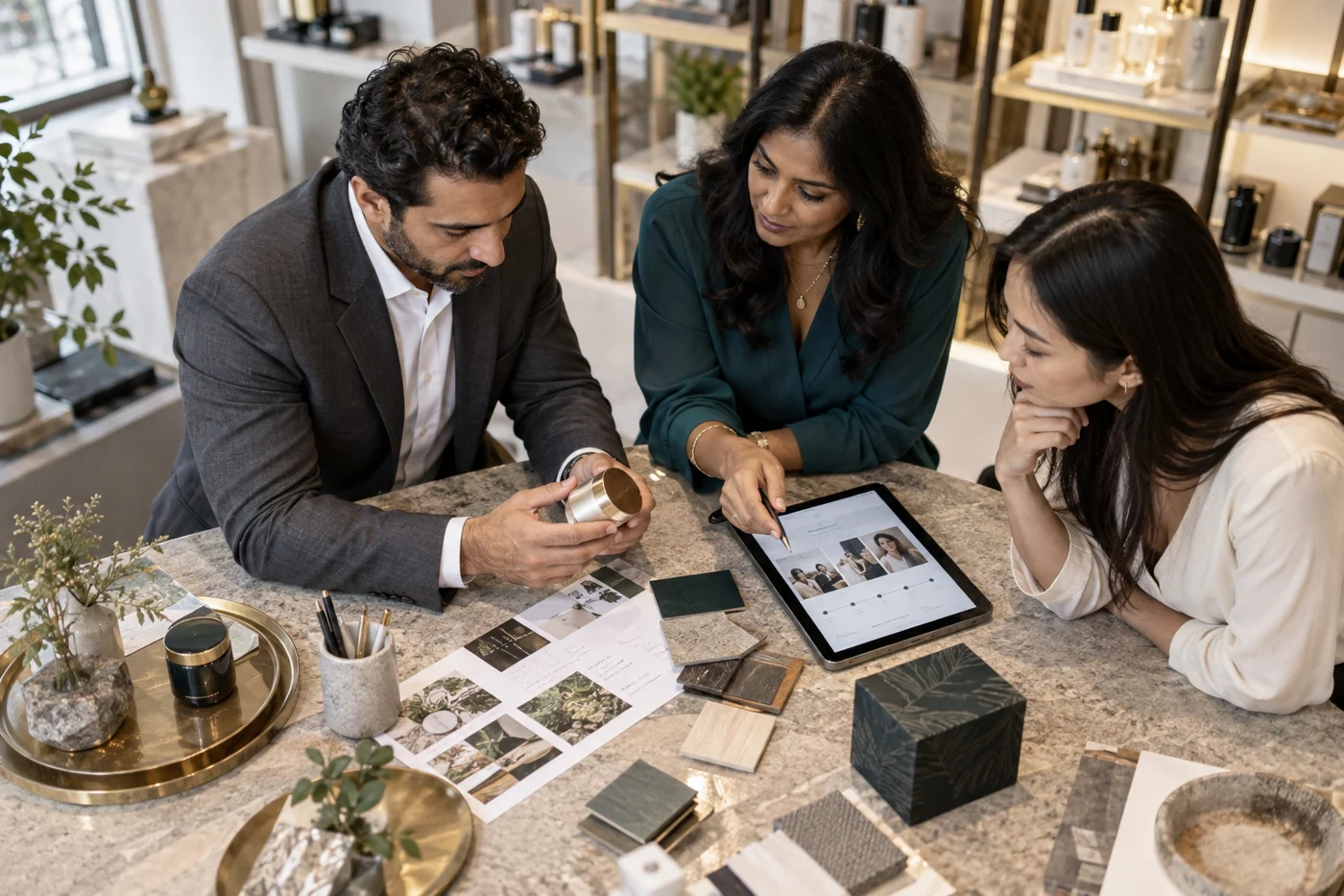 Illustrative cross-functional team assessing a customer proposition.