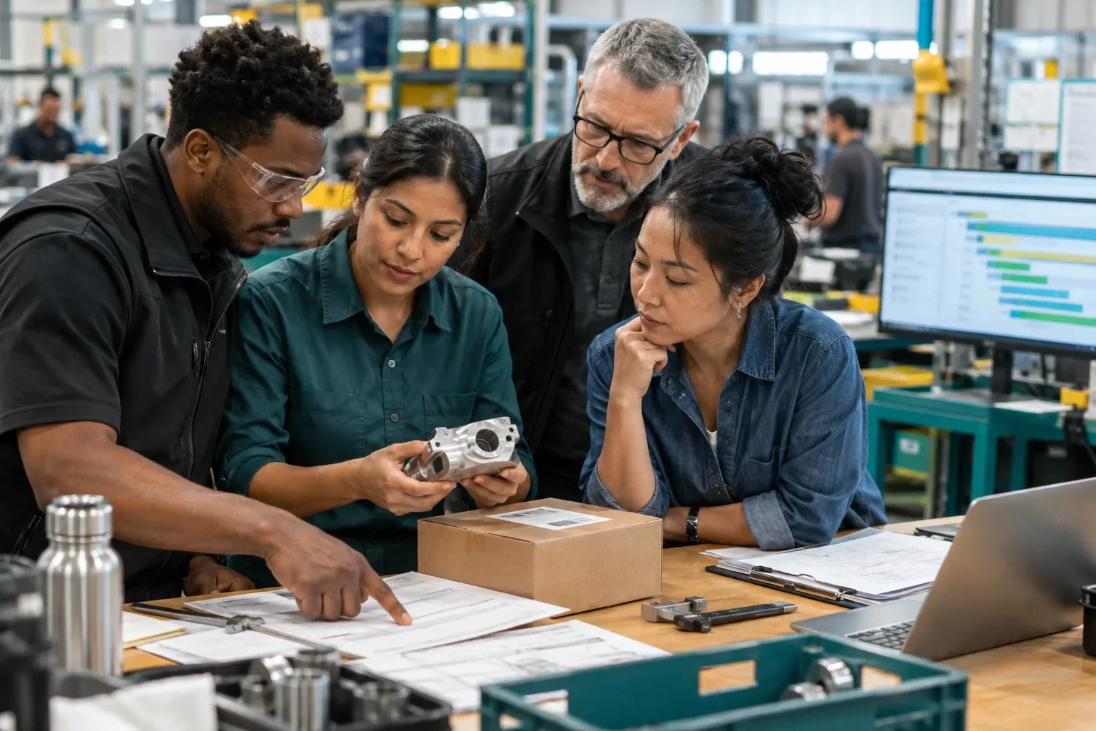 A multidisciplinary team connects a physical product to enterprise information.