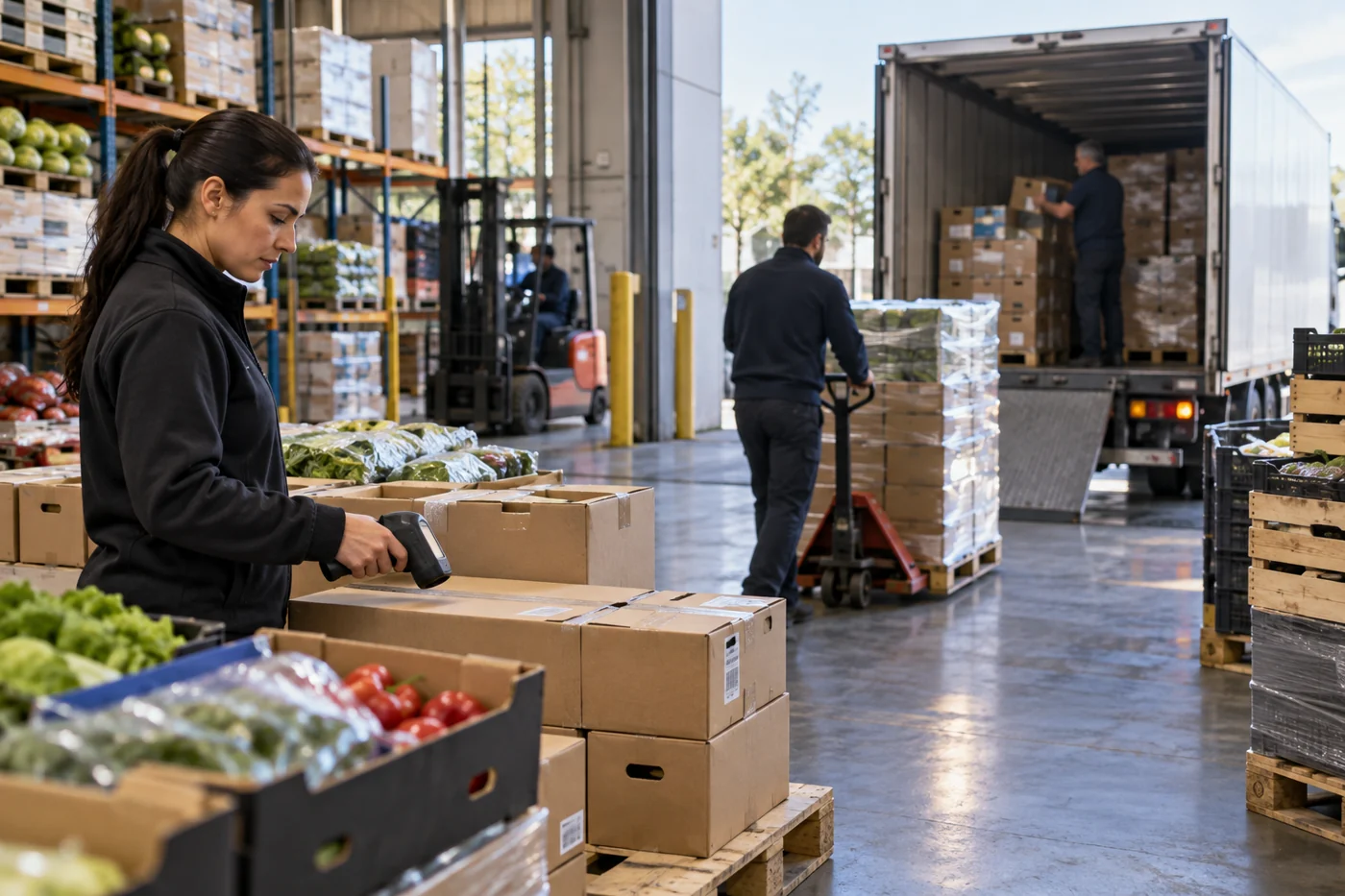 Illustrative logistics operations connecting supply to a wider market.
